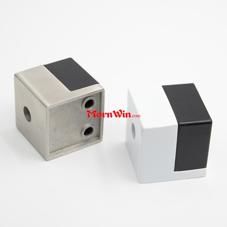 white color stainless steel square rubber door stopper